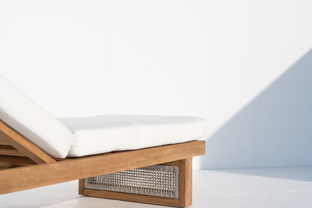 Naxos Teak Lounger Back view 4