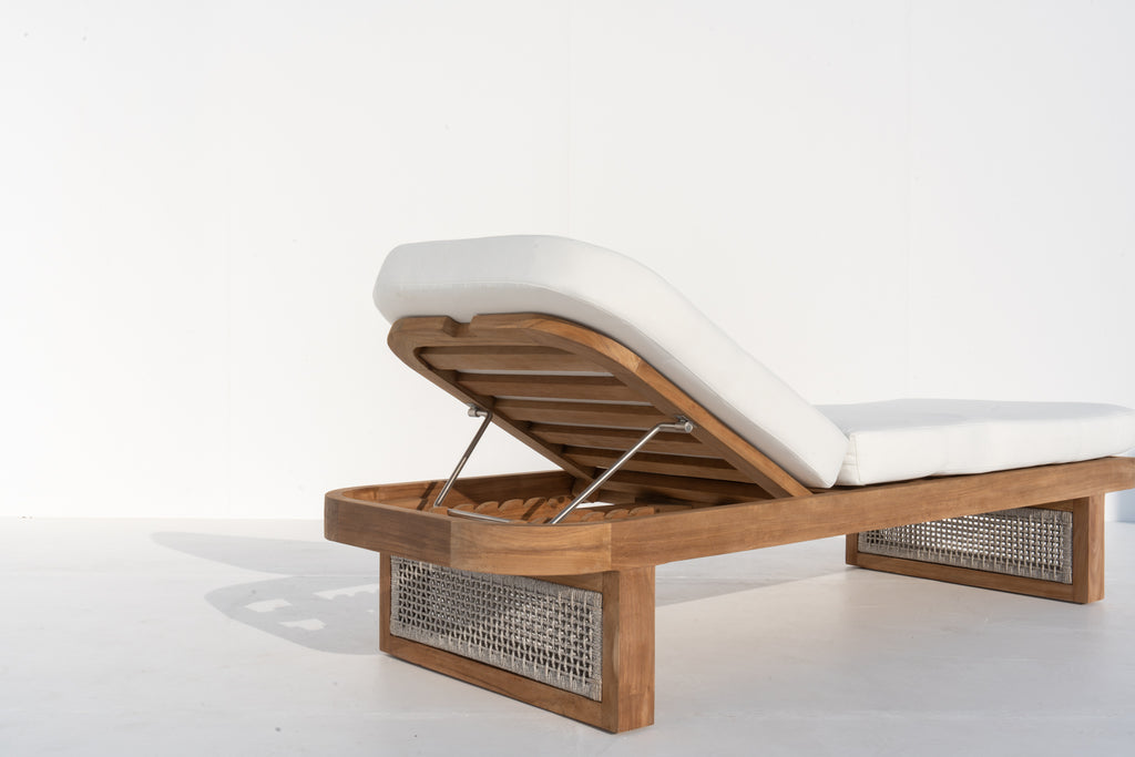 Naxos Teak Lounger Back view 5
