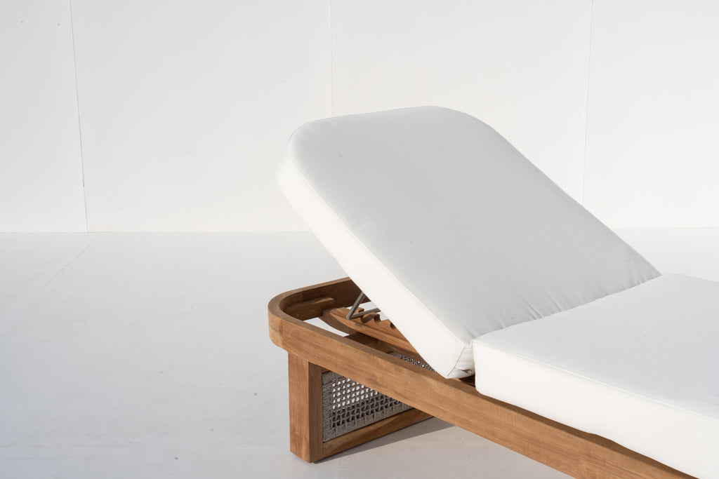 Naxos Teak Lounger Back view 6