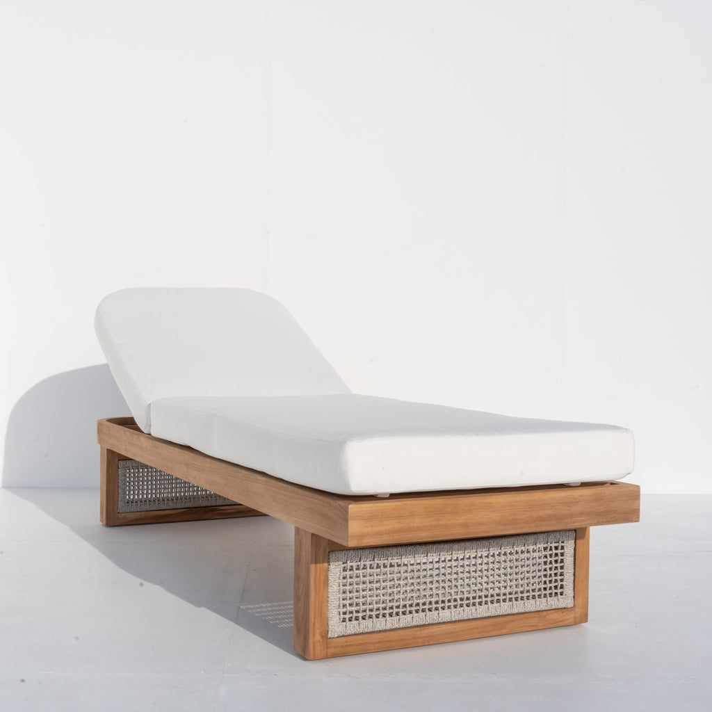 Naxos Teak Lounger Side view 2
