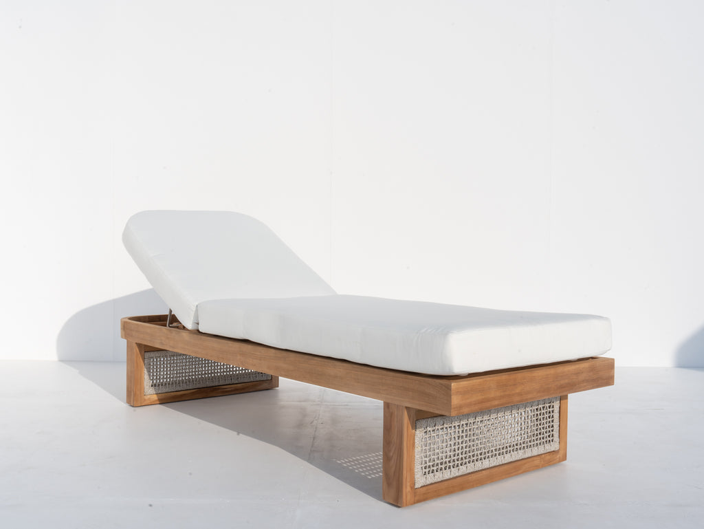 Naxos Teak Lounger Side view 4