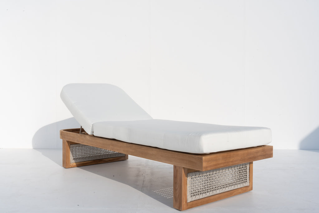 Naxos Teak Lounger Side view 7