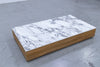 Neo Calacutta Marble & Teak Coffee Table