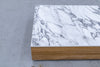 Neo Calacutta Marble & Teak Coffee Table
