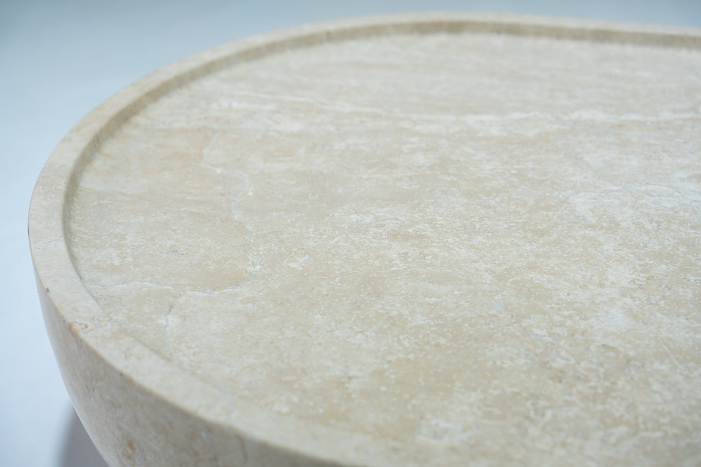 Noma Travertine Coffee Table Detailed Top Texture View 3