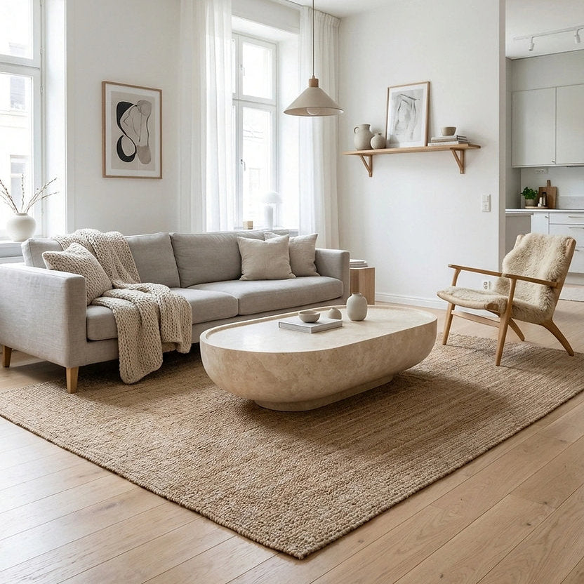 Noma Travertine Coffee Table Indoor View 1
