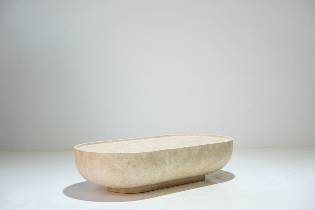 Noma Travertine Coffee Table Perspective View 2