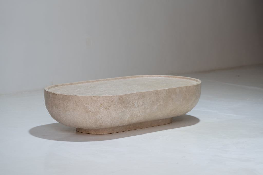 Noma Travertine Coffee Table Perspective View 3