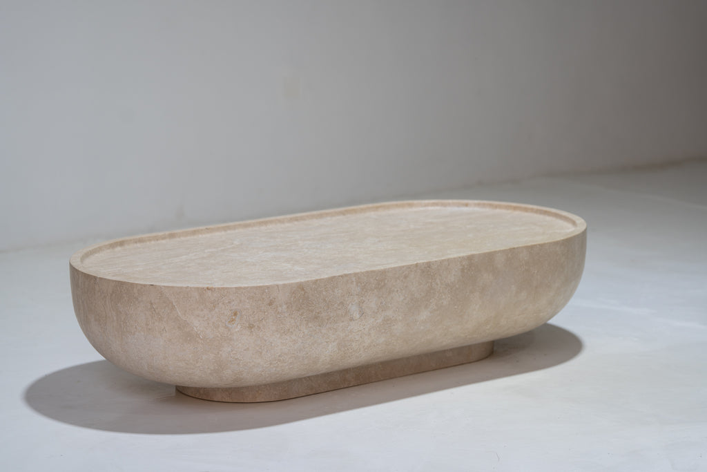 Noma Travertine Coffee Table Perspective View 4