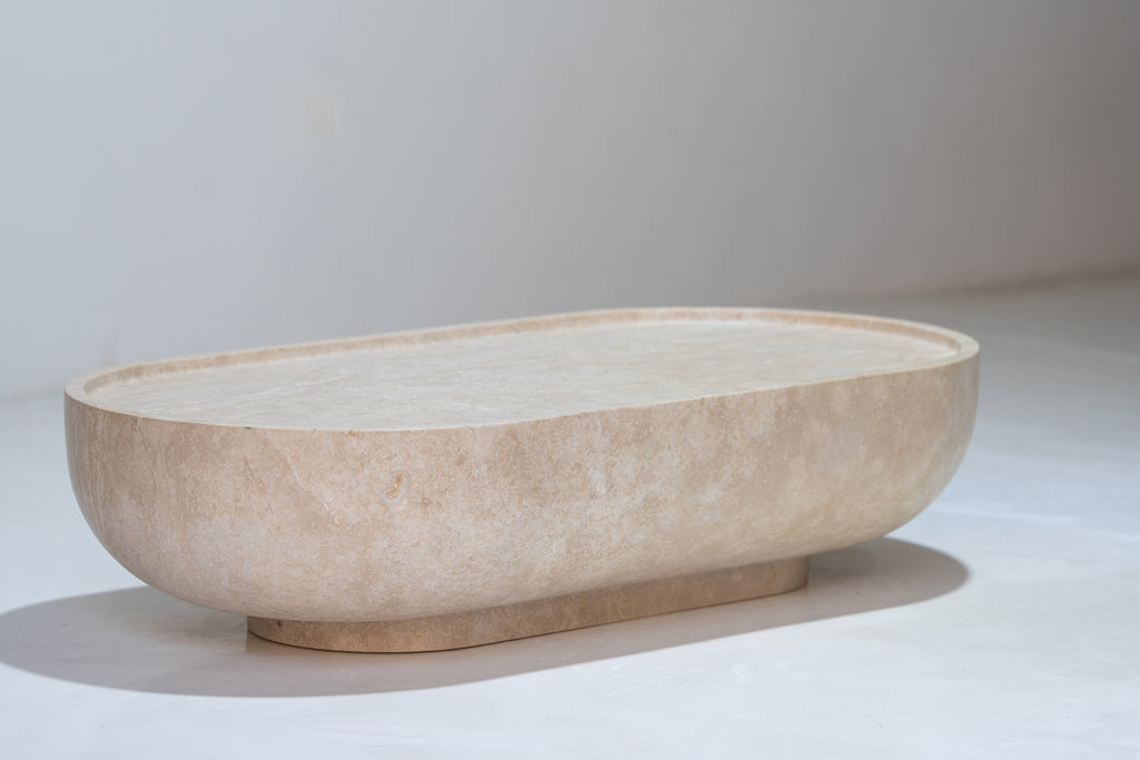Noma Travertine Coffee Table Perspective View 5