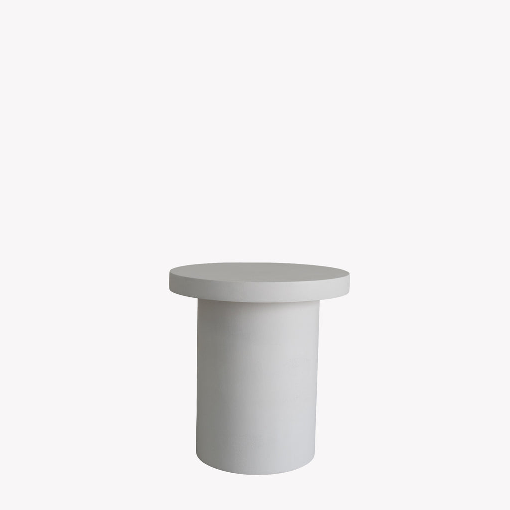 Nook Micro Cement Side Table White Background View