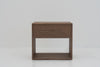 Nord Walnut Bedside Table Front View 2