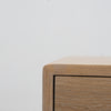 Nord White Oak Bedside Table Front view 3