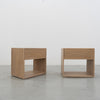 Nord White Oak Bedside Table Front view 4