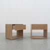Nord White Oak Bedside Table Front view 5