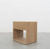 Nord White Oak Bedside Table Side view