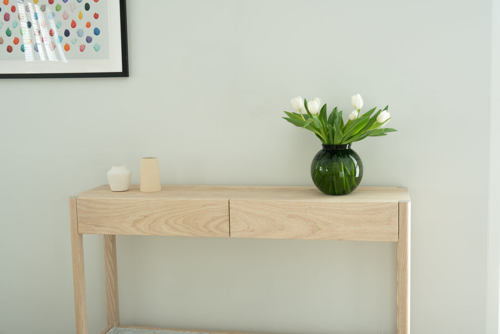 Nordic Ash Console Table Perspective View 2