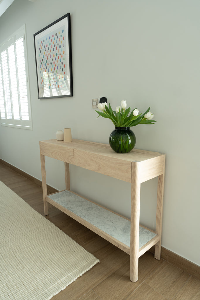 Nordic Ash Console Table Perspective View 4