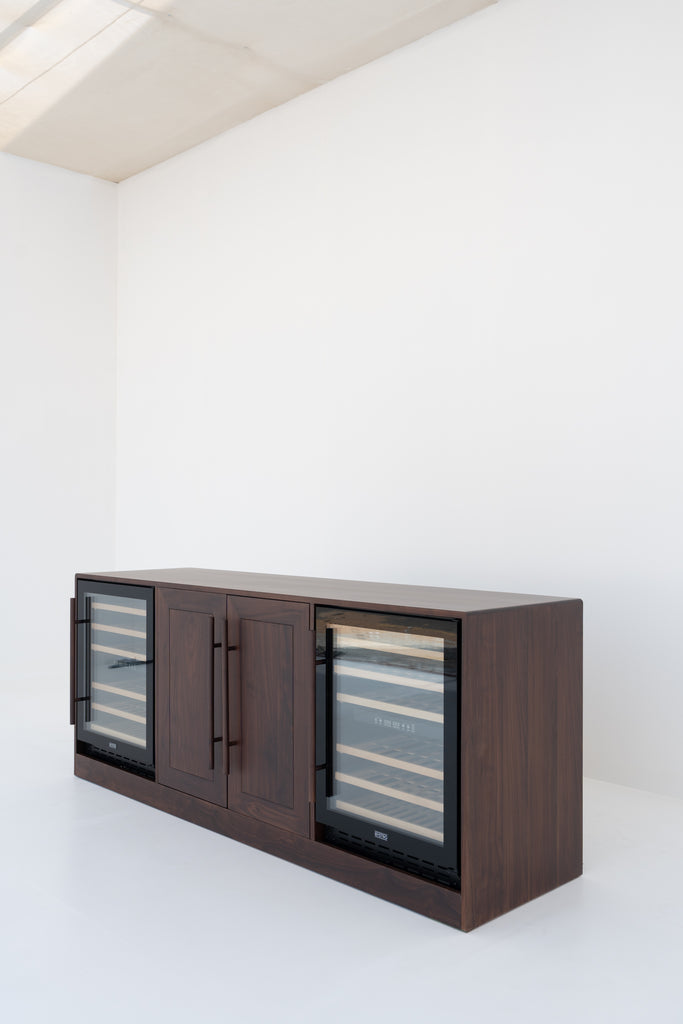 Nordvik Walnut Wine Cabinet Perspective View 4