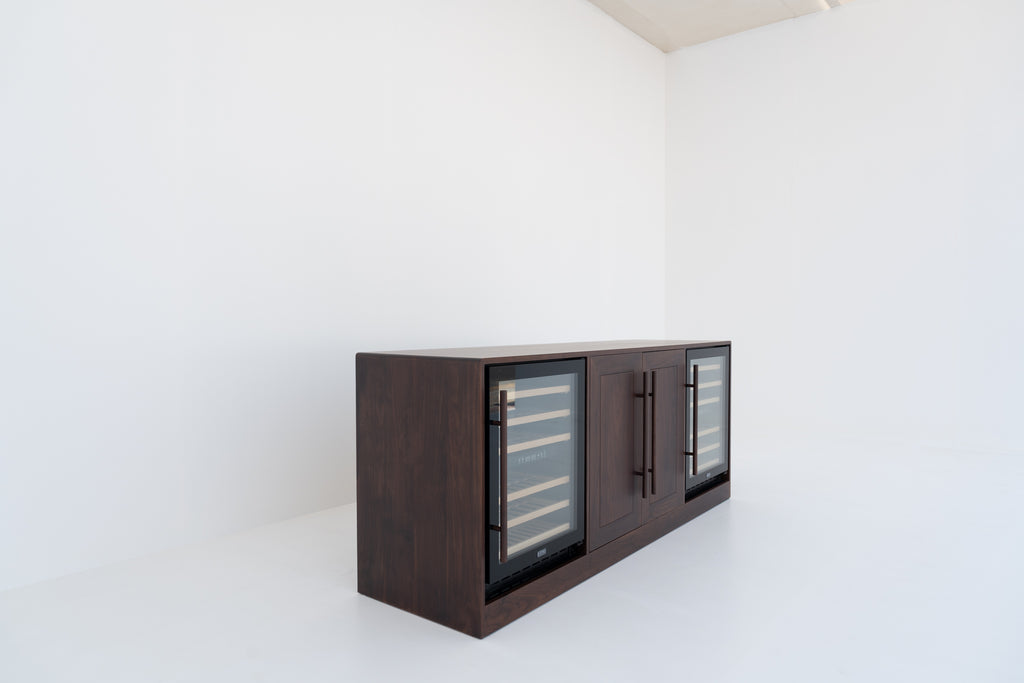 Nordvik Walnut Wine Cabinet Perspective View 5