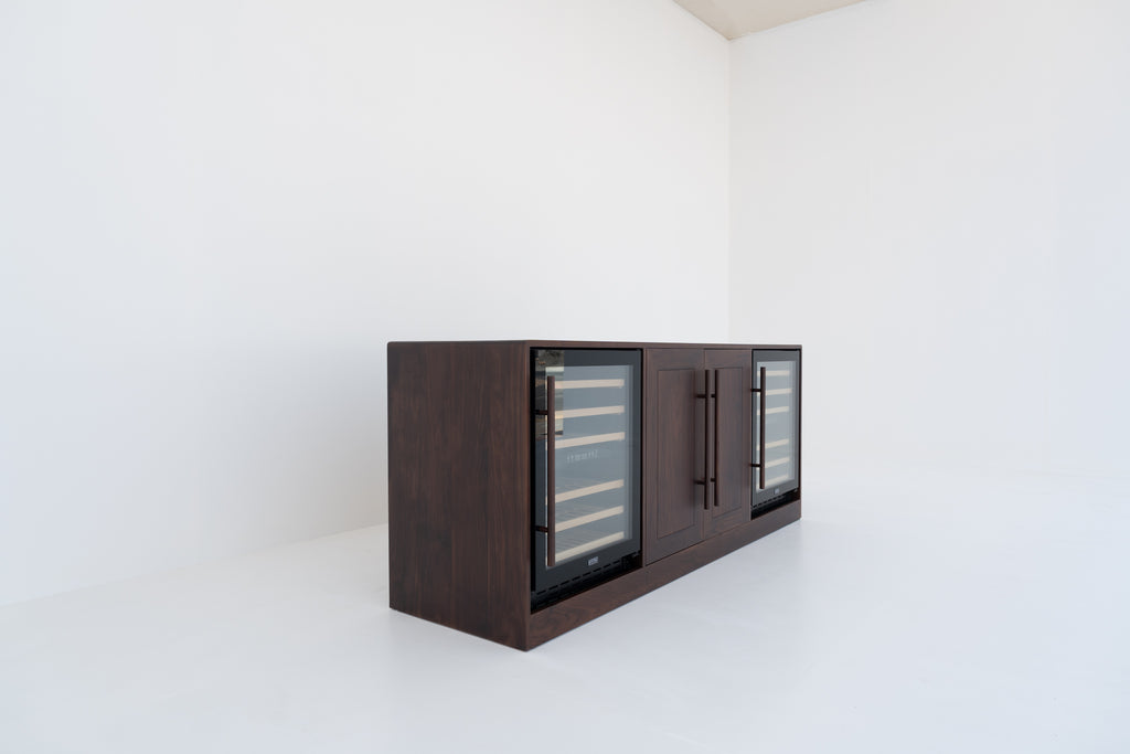 Nordvik Walnut Wine Cabinet Perspective View 6
