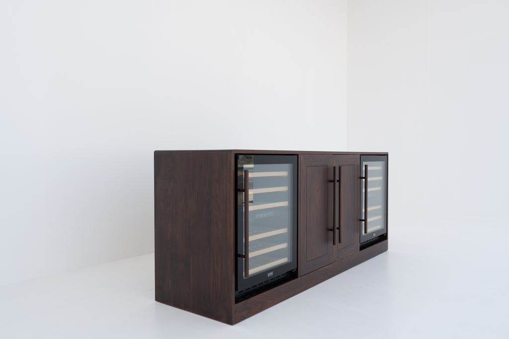Nordvik Walnut Wine Cabinet Perspective View 7