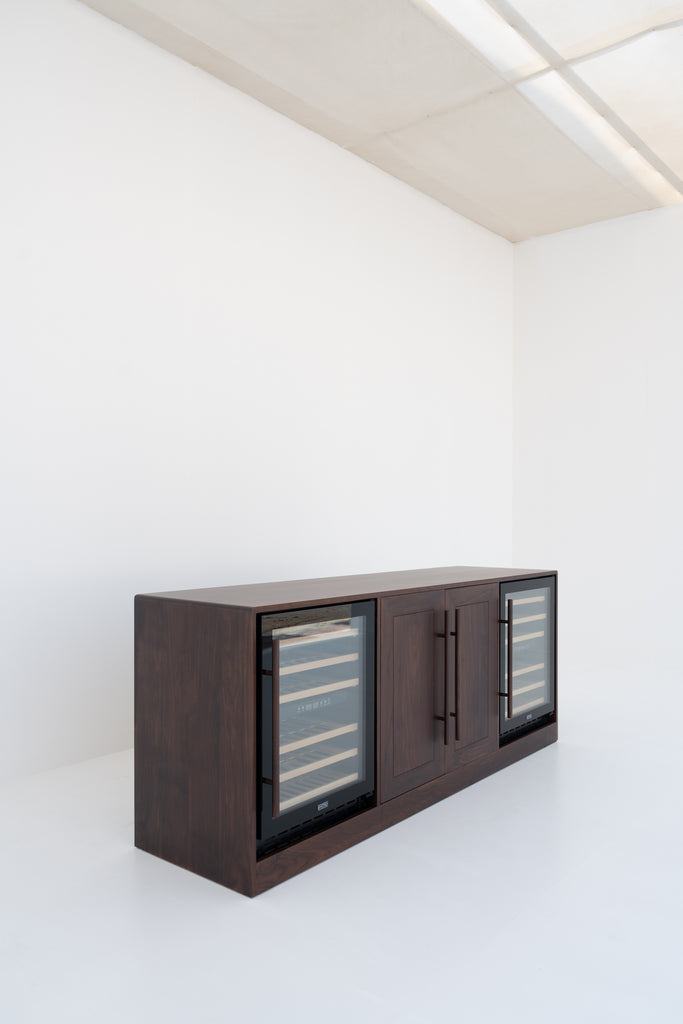Nordvik Walnut Wine Cabinet Perspective View 9