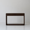 Oak Console Table with Drawers Dark Roast Finish Front Perspective View 2