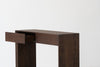 Oak Console Table with Drawers Dark Roast Finish Perspective View 8
