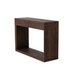 Oak Console Table with Drawers Dark Roast Finish White Background View