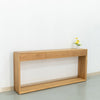 Oak Console Table with Drawers Front Perspective View 6