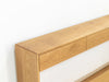 Oak Console Table with Drawers Front Perspective View 7
