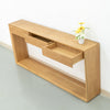Oak Console Table with Drawers Perspective View 3