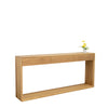 Oak Console Table with Drawers White Background View