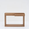 Oak Console table with 2 Drawers Front Perspective 2