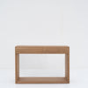 Oak Console table with 2 Drawers Front Perspective 3