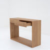 Oak Console table with 2 Drawers Perspective 3