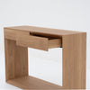 Oak Console table with 2 Drawers Perspective 4