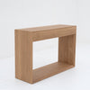 Oak Console table with 2 Drawers Perspective View 1