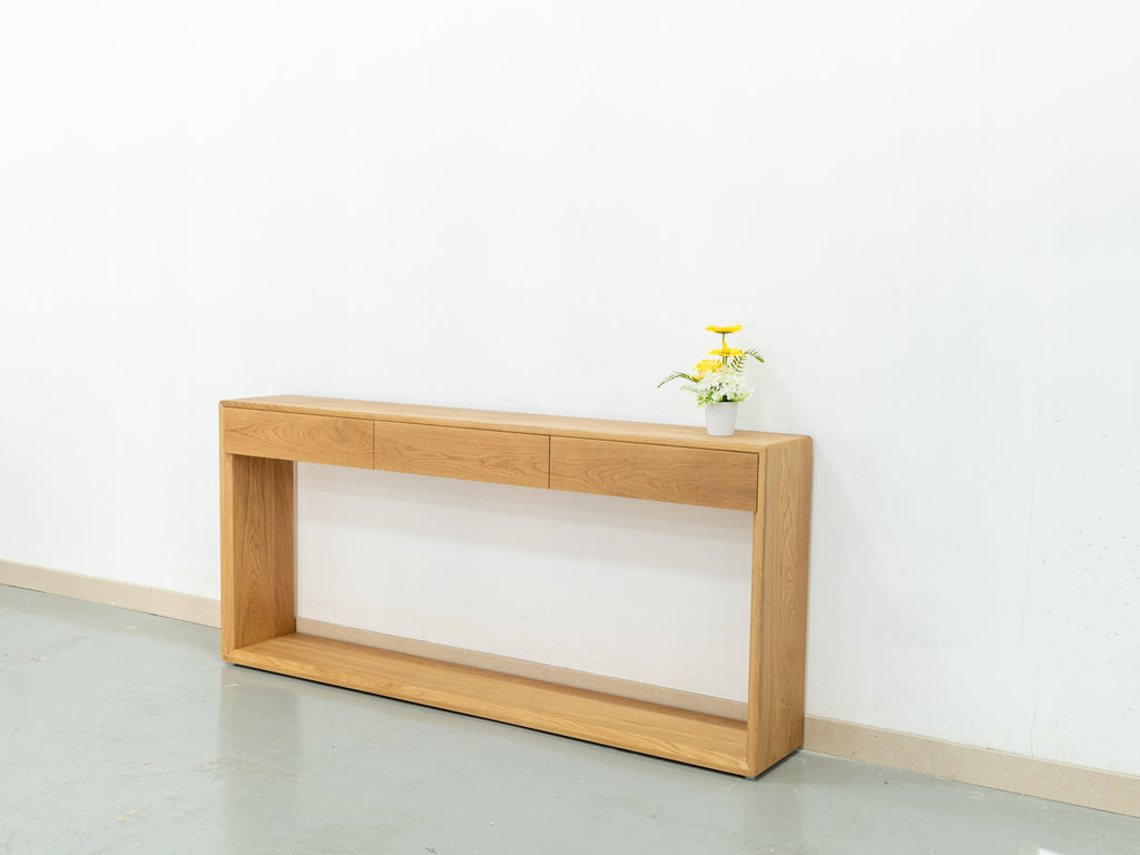 Oak Console table with Drawers