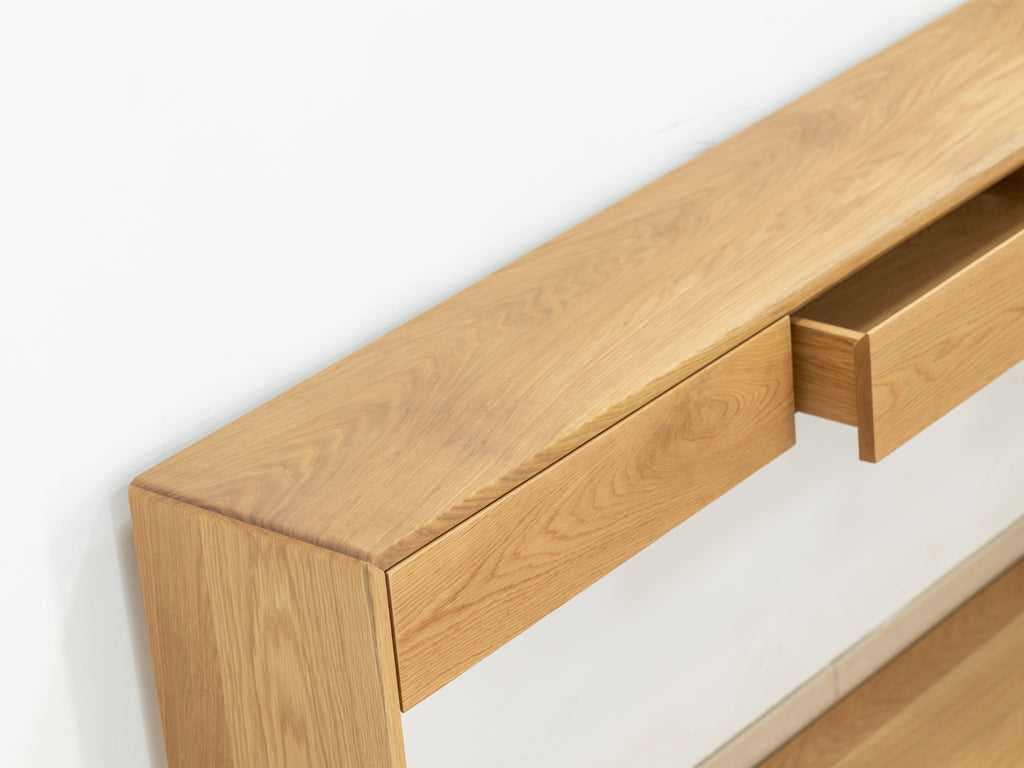 Oak Console table with Drawers