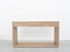 Oak Console table with Drawers Front Perspective View 
