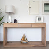 Oak Console table with Drawers Indoor Perspective View 1