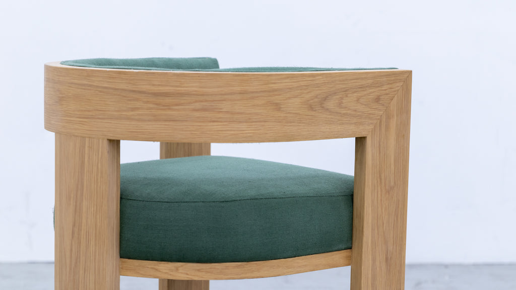 Oak Curved Chair Back view 2