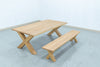 Oak Extendable Dining Table Perspective View 6