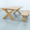 Oak Extendable Dining Table Perspective View 8