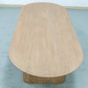 Oak Oval Dining Table Detailed Top Texture View 1