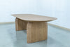 Oak Oval Dining Table Perspective View 2