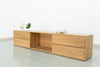 Oak Wood TV Cabinet Side view