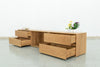 Oak Wood TV Cabinet Side view